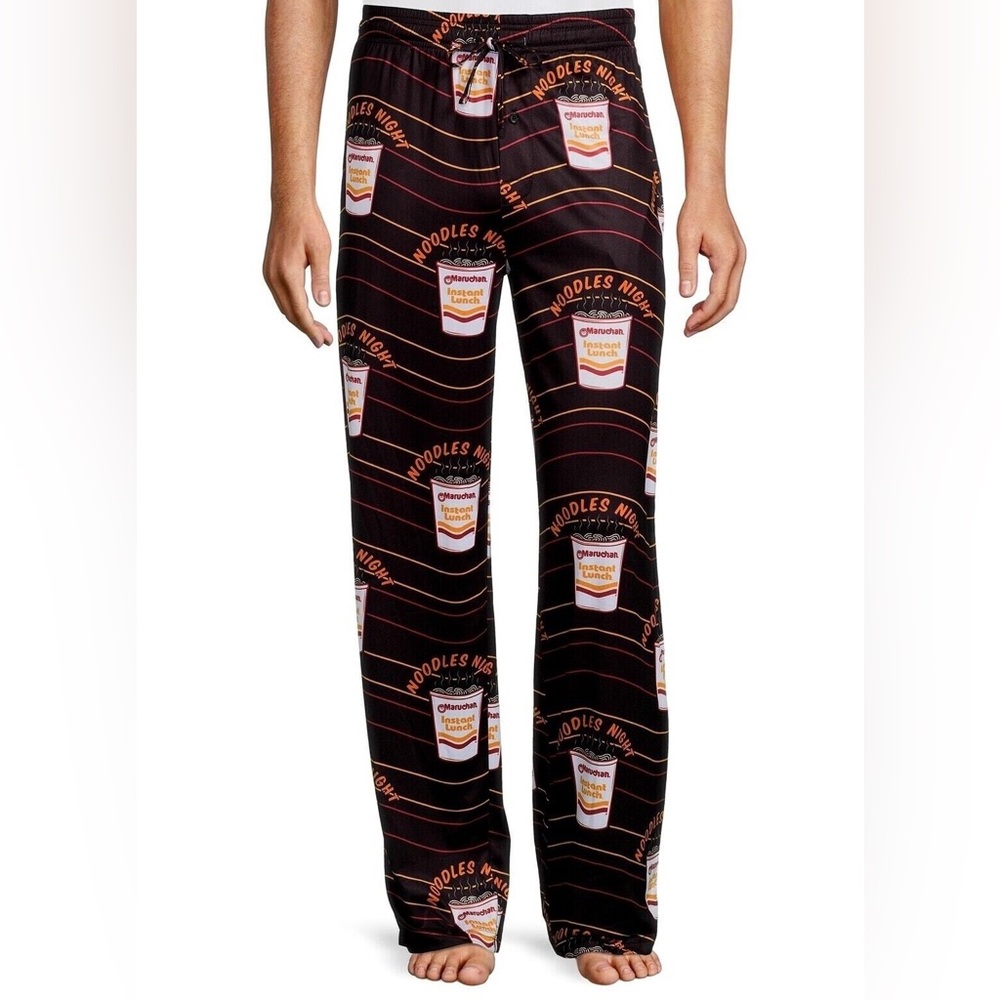 NWT Maruchan Mens Pajama Sleep Pants Ramen Noodles